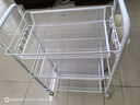 聚骊汇宿舍小推车置物架寝室书桌下小书架可移动带轮零食多层夹缝收纳柜 3层白-特厚全钢-滑轮+挂钩+挂盒 实拍图