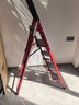 忆琳居梯子家用安全人字梯折叠伸缩多功能楼梯便捷扶梯加厚安全步梯红五 实拍图