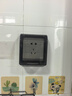 公牛（BULL）开关插座 86型透明黑粘贴黏贴款 防水开关面板盒防溅盒防水罩 F15 实拍图
