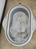 babycare婴儿洗澡盆坐浴盆洗澡神器可折叠浴盆游泳 单浴盆星航月岩灰 实拍图