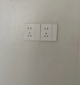 德力西（DELIXI）开关插座 295超薄哑光磨砂大板 86型墙壁电源正五孔10只装汉玉白 实拍图
