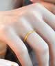 中国黄金（CHINA GOLD）莫比乌斯黄金戒指女足金素圈闭口戒七夕情人节礼物送女友老婆实用 足金莫比乌斯戒指0.45g-11-12#/赠925银链 实拍图