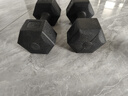 华亚（HUAYA） 哑铃环保包胶六角手铃男士家用健身器材 10KG 一对（5KG*2只） 实拍图
