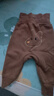 迷你巴拉【pp裤】男女童裤子加绒保暖冬新款高腰长裤 咖啡50855 90 实拍图