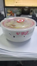 带盖泡面碗陶瓷保鲜碗 学生微波炉专用沙拉碗卡通泡面碗 保鲜碗6寸（花色随机） 实拍图