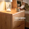 源氏木语实木床头柜北欧卧室收纳柜家用储物柜床边柜橡木原木色0.3m双抽 实拍图
