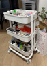 宜家（IKEA）拉斯克家居小推车三层置物架移动茶水桌客厅咖啡桌厨房储物收纳架 【升级款】白色带盖小号 28*38*61cm 实拍图