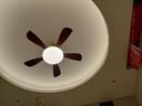 雷士（NVC）风扇灯 新中式吊扇灯中古风 餐厅客厅高显指吊灯遥控一级能效省电 似锦5叶/46寸36W全光谱/遥控款 实拍图
