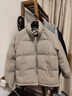 马登工装美式休闲90白鸭绒羽绒服男户外防风外套冬季男士保暖面包服 浅灰色 【立领羽绒服短款/加厚防寒服/男款羽绒服】 M 实拍图