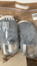 优调棉拖鞋女乳胶防踩塌厚底抑菌防臭居家秋冬保暖情侣拖鞋男 蓝44-45 实拍图