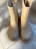 百丽真皮时装靴2025冬新弹力短靴瘦瘦靴B1538DD5 元气米 35 实拍图