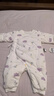 童泰新生婴儿衣服连体衣秋冬加厚夹棉初生宝宝蝴蝶衣爬服 紫色 66cm 实拍图