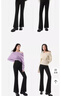 SIINSIIN【专享】喇叭裤女加绒24年鲨鱼裤黑色微喇瑜伽裤 【中暖常规款】显瘦黑 （8℃-15℃） XL (140-160斤) 实拍图