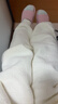 ubras【刘雯同款】慕斯绒条纹保暖加绒家居服套装女加厚加绒睡衣冬季女 女款圆领-拿铁灰色 S 实拍图
