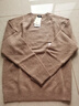 优衣库男装女装柔软绵羊毛圆领针织衫/长袖毛衣毛衫478541 32 深米色 2XL /185/112C 实拍图