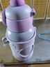 天喜（TIANXI）儿童保温杯316不锈钢水杯男女孩宝宝学生宿舍带吸管杯子水杯壶 紫色鼠500ml 实拍图