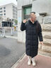雪中飞【鹅绒】羽绒服女士大长款连帽2025冬爆款修身防寒保暖外套 黑色|8056 M 165/88A 实拍图