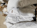 F426【赵露思同款】新国标90绒加厚大毛领工装派克连帽羽绒服 白灰色 现货 S 实拍图
