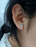 芯奢纯银999足银针蝴蝶耳钉女士耳骨钉高级耳环精致小巧养耳洞不过敏 一对+精美礼盒 实拍图
