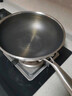 炊大皇 炒锅 304不锈钢炒菜锅煎锅 平底不粘炒锅32cm 可立可视盖不挑灶 实拍图