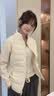 Shelley Jones美式户外排骨羽绒服男款冬季修身运动外套轻薄款情侣装冲锋衣内胆 米白羽绒服 XL [推荐120-140斤] 实拍图