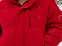 鸭鸭王一博同款1号系列红色羽绒服男女短款2025冬季最新款防寒厚外套Y 中国红色 XL /180(推荐140-155斤) 实拍图