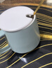 传旗马克杯陶瓷杯杯子早餐杯水杯办公室大容量杯子单只装 奶油绿 实拍图