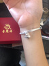 老凤祥足银999银手镯女款实心镯子年轻款银首饰圣诞节生日礼物女友老婆 蝶恋花足银手镯*老凤祥品牌礼盒 17±1g配证书 晒单实拍图