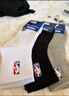 NBA袜子男士秋冬休闲运动袜吸汗无骨精梳棉袜刺绣训练跑步篮球袜3双 实拍图