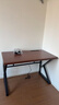 洛丹格芙【京仓速达】3CM厚橡胶木电脑桌台式学生学习写字桌家用办公书桌 胡桃色【插排款3CM实木桌面】K腿 120*70*75CM 实拍图