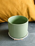 陶瓷花盆绿植盆栽亚光北欧风简约花盆大号桌面绿植盆送塑料托盘 绿色 中号（13*13*12.3） 实拍图
