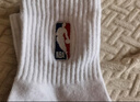 NBA袜子女士四季休闲运动袜纯白色无骨棉袜刺绣跑步篮球袜3双装 实拍图