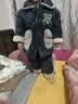 噜噜牛冬季儿童睡衣男孩法兰绒夹棉三层加厚加绒中大童男童家居服 83017-深灰蓝 120 (10码 建议身高115-125) 实拍图