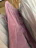 MUJI女式 弹力 灯芯绒 轻便直筒裤 裤子女款25年冬季女装BE1Y5A5A 烟熏粉色 M (160/66A) 实拍图
