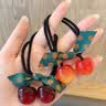 NIANFIN春夏新年高弹樱桃发圈头绳韩版头饰扎头发橡皮筋女儿童皮筋发绳 实拍图