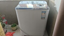奥克斯（AUX）洗衣机半自动家用双缸双桶大容量小型租房宿舍波轮双杠强力去污省水电 【国补】7.5公斤【洗4.5+脱3+终身联保】黑色 实拍图