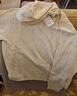 优衣库女装可机洗纽花针织连帽套头衫478871 01 乳白色 XL /165/92 实拍图