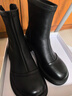 百丽真皮时装靴2025冬新弹力短靴瘦瘦靴B1538DD5 甜酷黑 37 实拍图