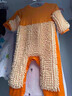 明月归爬爬服婴儿爬行服防脏擦地秋冬爬爬衣服婴儿拖把服户外爬爬裤夏季 桔色拖地爬行服短袖100码（送护肘套） 均码 80cm-100cm 实拍图