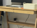 华舟实木书桌简约小户型家用写字桌台式电脑桌卧室学习桌 1.0米原木色 实拍图
