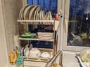 京东京造 碗盘置物架碗碟沥水架台面碗架收纳厨房烹饪器具【三层奶油白】 实拍图