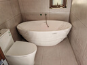 九牧（JOMOO）卫浴人造石浴缸家用成人独立式薄边洗澡泡澡池深泡椭圆形浴池缸 1.5m椭圆人造石浴缸YC12615 实拍图