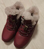 足力健老人鞋雪地靴高帮加厚棉鞋羊毛鞋2296303D 女/雅致红 39 实拍图