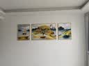 Sixpoetry 客厅装饰画现代简约沙发背景墙壁画轻奢三联晶瓷画大气高档挂画 福禄相伴（铝合金外框） 晶瓷画左右60*80+中间120*80亮面 实拍图