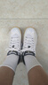 尤尼克斯羽毛球鞋yy入门级训练减震动力垫男女SHB101CR 白/金42码 实拍图