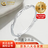中国黄金（CHINA GOLD）莫比乌斯环银手镯足银时尚款素圈镯子银手环新年节生日礼物送女友 【今/次日达】莫比乌斯手镯 19.5g±0.5g 实拍图