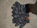 汽修维修白加丝黑加丝耐磨劳保透气棉线手套批发干活工地劳动手套 黑色 3双装专享 实拍图
