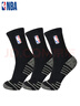 NBA篮球袜男高筒运动长袜铜离子抗菌纱线秋冬保暖加厚毛巾底棉袜3双 实拍图