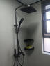 四季沐歌枪灰多功能玻璃面板淋浴花洒套装浴室卫生间增压手持喷头顶喷全套 【陨石灰】四功能增压花洒 店长推荐A款 实拍图