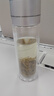 宅轻松 泡茶杯男女士茶水分离水杯一键开盖双层玻璃杯车载耐高温杯银色 实拍图